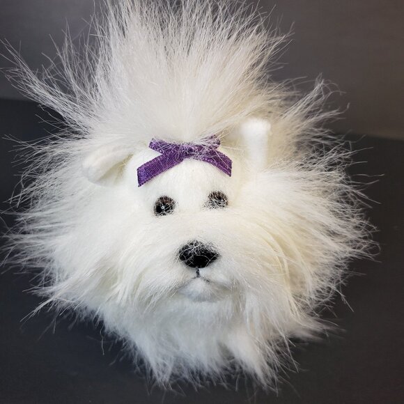 Cute Small Aurora Shih Tzu White Puppy Dog Plush 7" Stuffed Animal Soft Toy - Picture 1 of 8